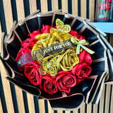 Red Glitter Roses Bouquet