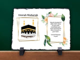 Personalised Umrah Mubarak Slates /Umrah Mubarak Frame Gift |Muslim Gift / Hajj Mubarak /Gift for Umrah