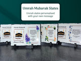 Personalised Umrah Mubarak Slates /Umrah Mubarak Frame Gift |Muslim Gift / Hajj Mubarak /Gift for Umrah